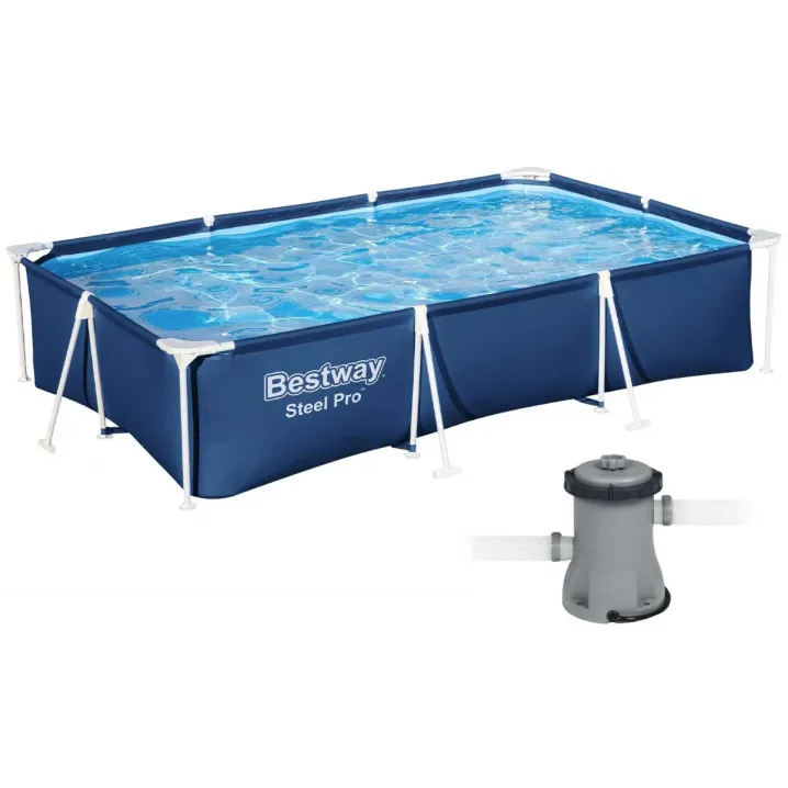 Каркасный бассейн Bestway 56411 (300х201х66 см) с картриджным фильтром