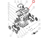 Верхняя крышка к пылесосу Wybotics WY200, (Top cover №19/WY200)
