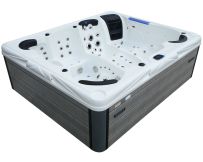 СПА-бассейн Aquajoy Saint-Tropez (280х230х95 см), Серебристо-белый мрамор