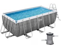 Каркасный бассейн Bestway 56722 (412х201х122 см) с картриджным фильтром и лестницей