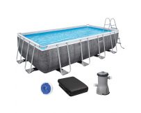 Каркасный бассейн Bestway 56996 (488х244х122 см) с картриджным фильтром, лестницей и защитным тентом
