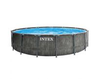 Каркасний басейн Intex 26742 GREYWOOD (457х122 см) з картриджним фільтром, драбиною та тентом