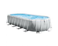 Каркасний басейн Intex 26798 OVAL (610х305х122 см) з картриджним фільтром, драбиною та тентом