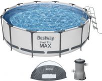 Каркасний басейн Bestway 5619N (366х100 см) з картриджним фільтром, драбиною та захисним куполом