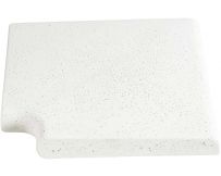 Угловой копинговый камень Aquazone Tuff 320x400x50-25 мм, белый (пористый)
