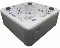 СПА-бассейн Aquajoy Santorini (220х220х95 см), Серебристо-белый мрамор