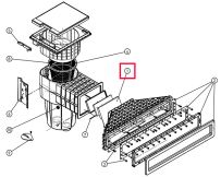Комплект переливного шлюза X-Line для скиммера Hayward X-Pro 600, тёмно-серый