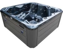 СПА-бассейн Aquajoy Riviera (200х200х90 см), темный опал, с динамиками и LED-подсветкой