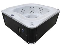 Переливной СПА-бассейн Aquajoy Serenity (250х230х96 см), Серебристо-белый мрамор