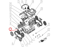 Цилиндрическая шестерня к пылесосу Wybotics WY200, (cylindrical gea №7/WY200)