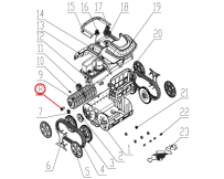 Шестерня роликовая к пылесосу Wybotics WY200, (roller gear №8/WY200)