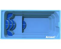 Композитный бассейн Arzon Классик 2 (740×350×110–170 см)