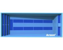 Композитный бассейн Arzon Виктория (1040×410×100–160 см)