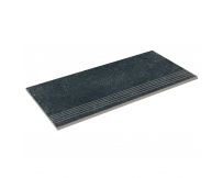 Бортовая прямая плитка Aquaviva Granito Black, 595x289x20 мм