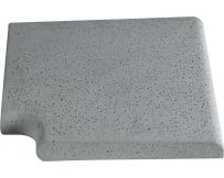 Угловой копинговый камень Aquazone Tuff 320x400x50-25 мм, серый (пористый)
