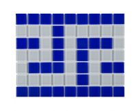 Фриз греческий Aquaviva Cristall B/W сине-белый, уценка