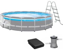 Каркасный бассейн Intex 26722 Premium (427х107 см) с картиджным фильтром, лестницей, подложкой, и тентом