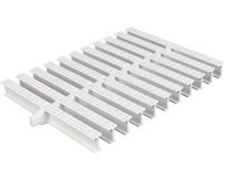 Переливная решетка Aquaviva KP HKE03 Classik с центральным соединением 245x22 мм (белая)