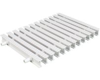 Переливная решетка Aquaviva KP HKE07 Classik с двойным соединением 245x22 мм (белая)