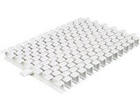 Переливная решетка Aquaviva KP HKE11 Square с центральным соединением 195x22 мм (белая)