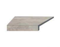 Кутовий Г-подібний елемент бортової плитки Aquaviva Loft Sand, 600x345x50(20) мм (лівий/45°)