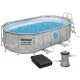 Каркасный бассейн Bestway 56714 (427х250х100 см) с картриджным фильтром, лестницей и защитным тентом
