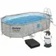 Каркасный бассейн Bestway 56946 (488х305х107 см) с песочным фильтром, лестницей и защитным тентом