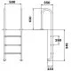 Лестница для бассейна Flexinox Muro (3 ступени), AISI-316L