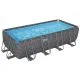 Каркасный бассейн Bestway Grey 561KA (549х274х132 см) с песочным фильтром, тентом и лестницей