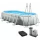 Каркасный бассейн Intex 26798 OVAL (610х305х122 см) с картриджным фильтром, лестницей и тентом