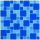 Мозаика стеклянная Aquaviva Cristall Dark Blue (23 - 48 мм)