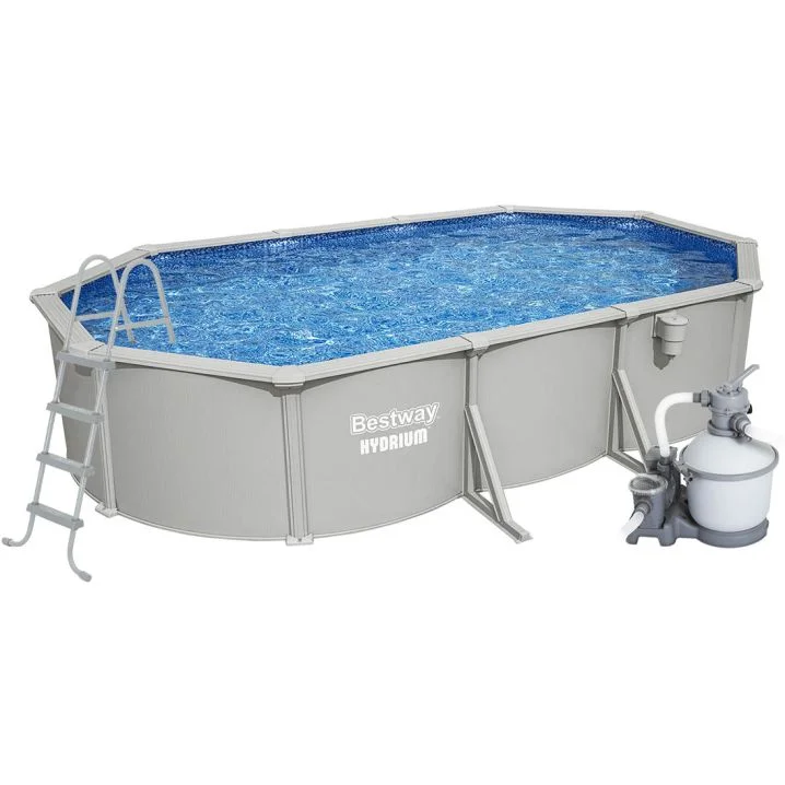 Сборный бассейн Bestway Hydrium 56369 (610х360х122 см) с песочным фильтром, лестницей и тентом