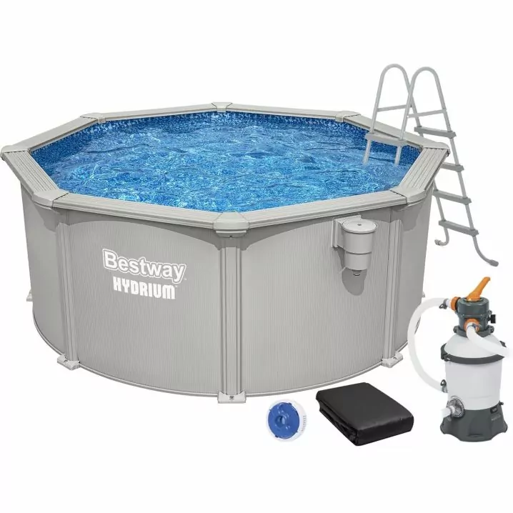 Сборный бассейн Bestway Hydrium 56566 (300x122 см) с песочным фильтром, лестницей и тентом