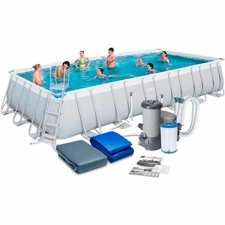 Каркасный бассейн Bestway 56474 (732х366х132 см) с картриджным фильтром, лестницей и тентом