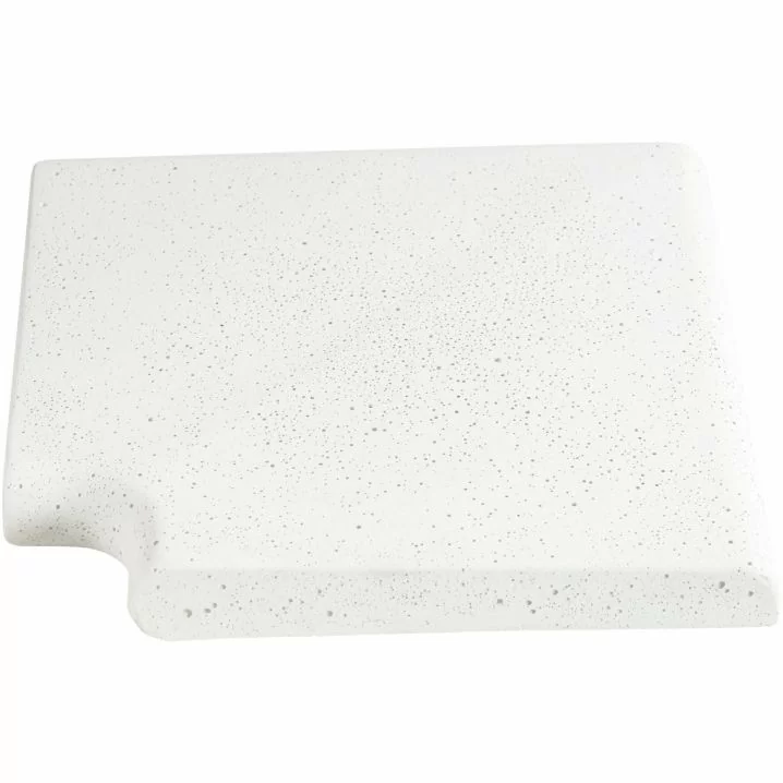 Угловой копинговый камень Aquazone Tuff 320x400x50-25 мм, белый (пористый)