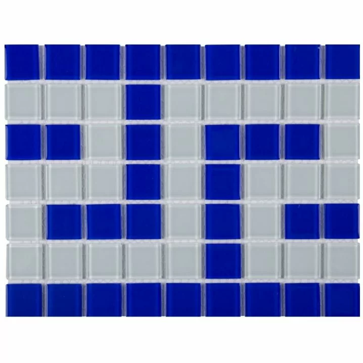 Фриз греческий Aquaviva Cristall B/W сине-белый, уценка