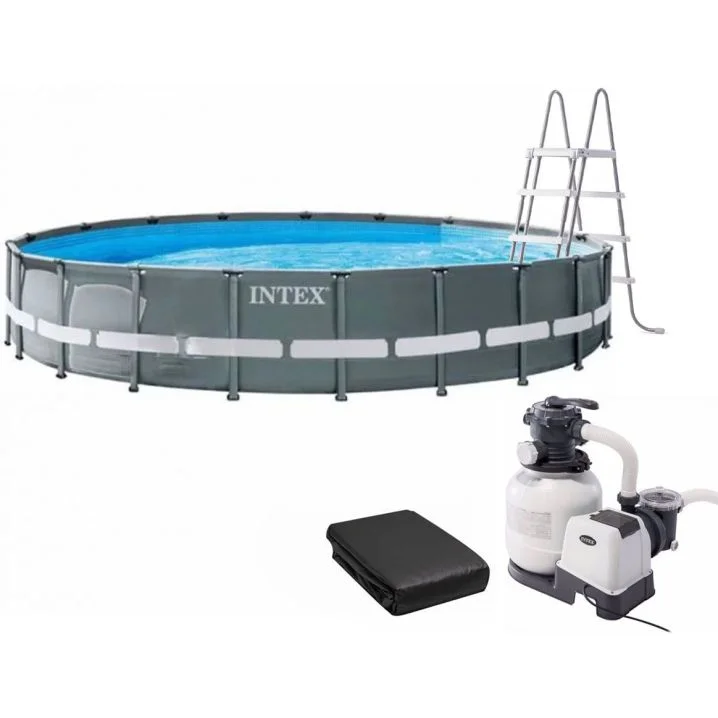 Каркасный бассейн Intex 26334 ULTRA XTR (610х122 см) с песочным фильтром, лестницей, подложкой и тентом
