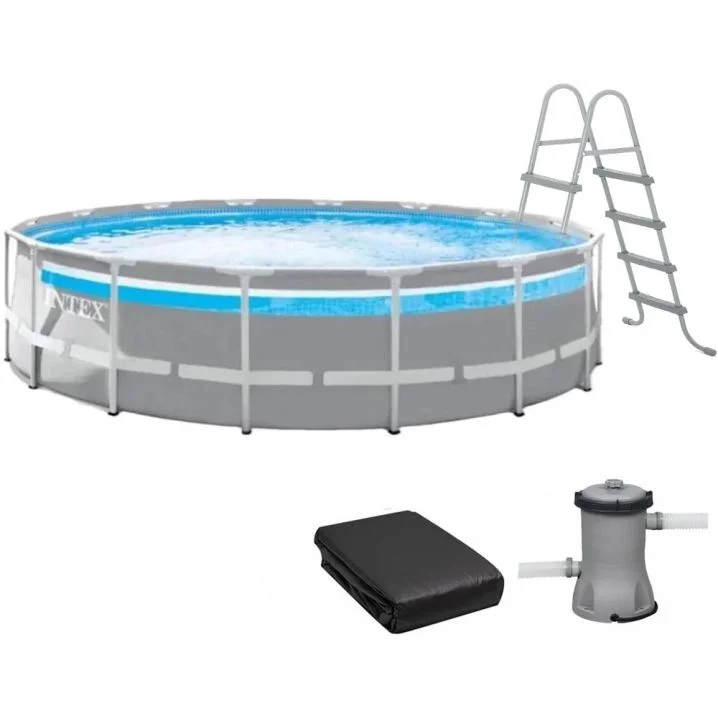 Каркасный бассейн Intex 26722 Premium (427х107 см) с картиджным фильтром, лестницей, подложкой, и тентом