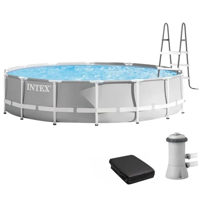 Каркасный бассейн Intex 26724 (457х107 см) с картриджным фильтром, лестницей и тентом