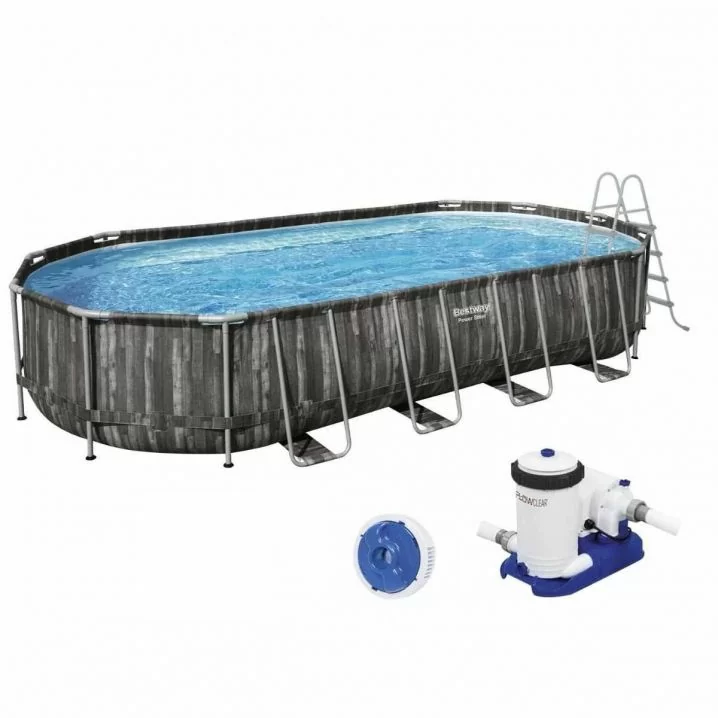 Каркасный бассейн Bestway Wood Style 5611T (732х366х122 см) с картриджным фильтром и лестницей